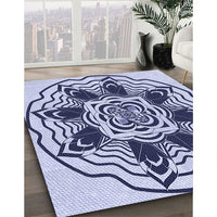 Patterned Blue Rug, pat1988blu