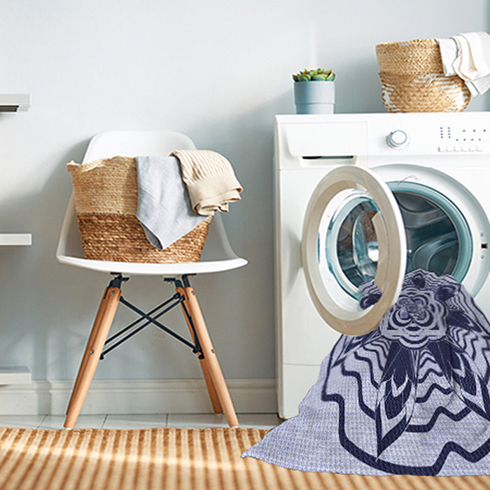 Machine Washable Transitional Blue Rug in a Washing Machine, wshpat1988blu