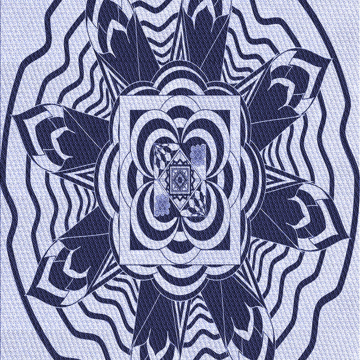 Patterned Blue Rug, pat1988blu