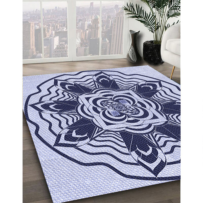 Machine Washable Transitional Blue Rug in a Family Room, wshpat1988blu