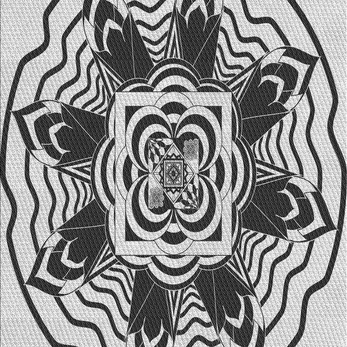 Patterned Gray Rug, pat1988gry