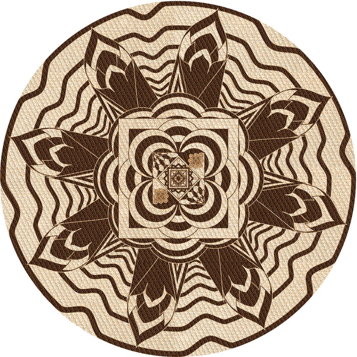 Square Machine Washable Transitional Saddle Brown Rug in a Living Room, wshpat1988org