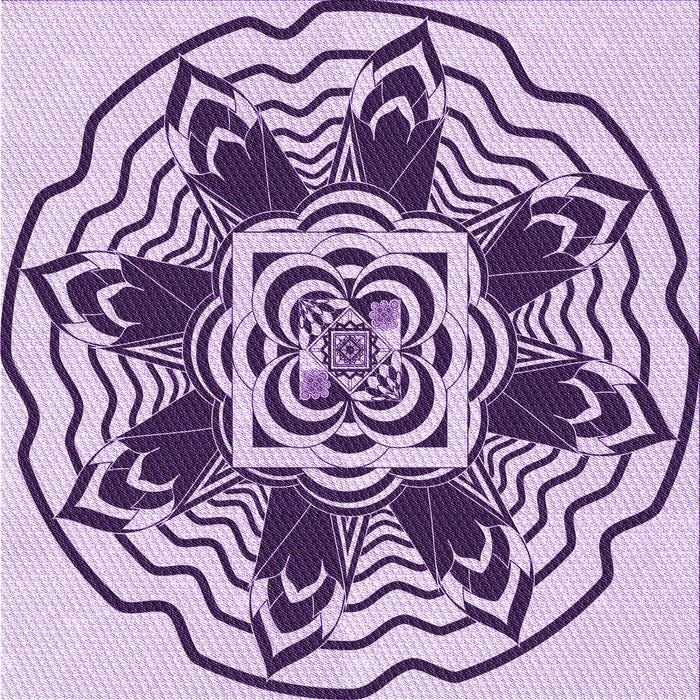 Round Machine Washable Transitional Blossom Pink Rug, wshpat1988pur