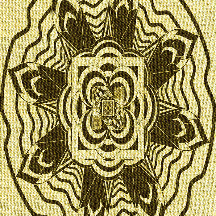 Patterned Dark Bronze Brown Rug, pat1988yw