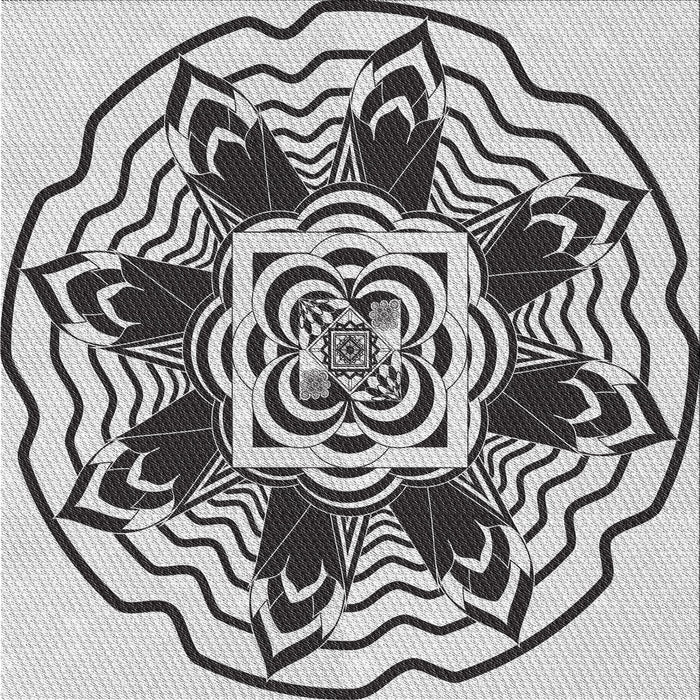 Sideview of Machine Washable Transitional Platinum Gray Rug, wshpat1988