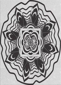 Patterned Platinum Gray Novelty Rug, pat1988
