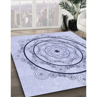 Patterned Lavender Blue Rug, pat1989blu