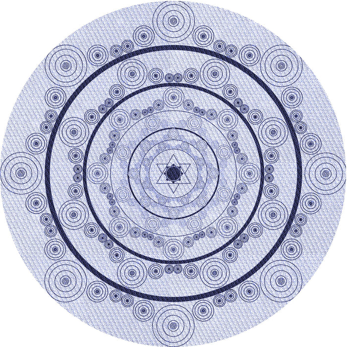 Square Patterned Lavender Blue Rug, pat1989blu