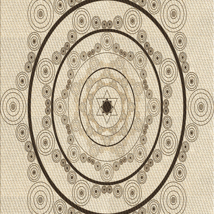 Patterned Peach Beige Rug, pat1989brn