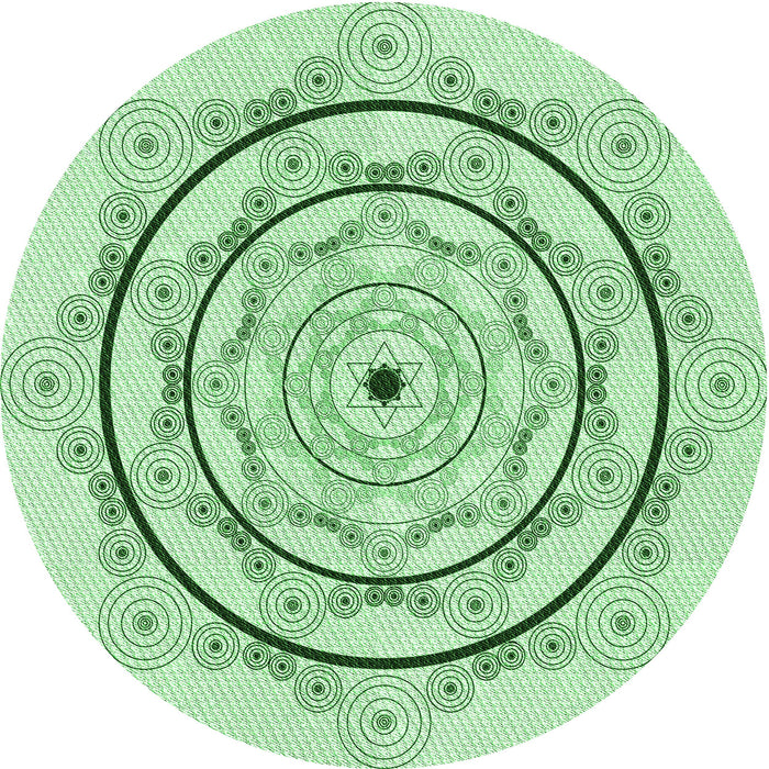 Square Patterned Mint Green Rug, pat1989grn