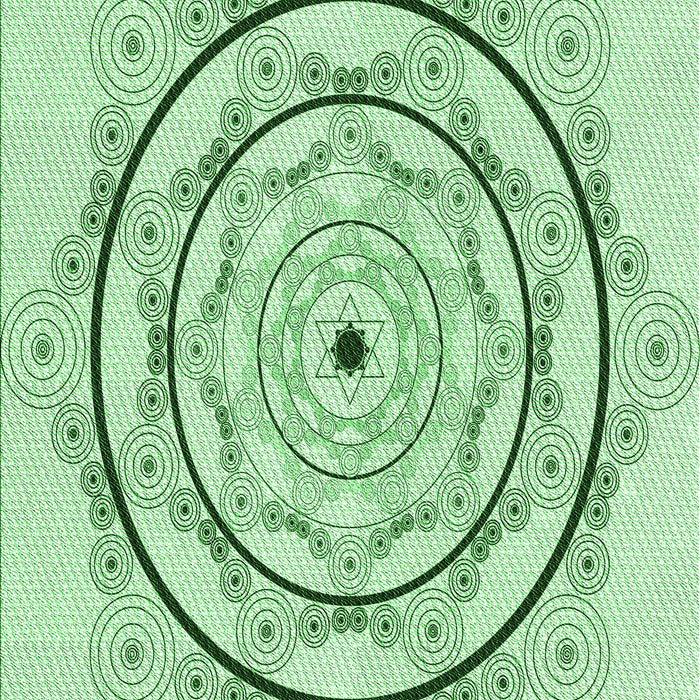 Patterned Mint Green Rug, pat1989grn