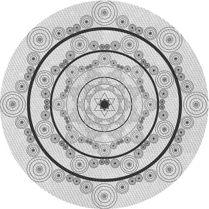 Square Patterned Platinum Gray Rug, pat1989gry