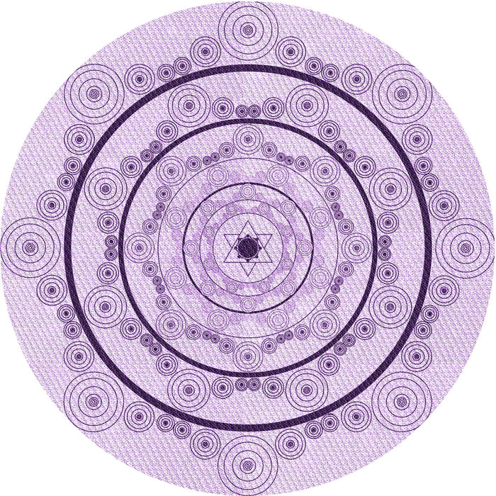 Square Machine Washable Transitional Lilac Purple Rug in a Living Room, wshpat1989pur