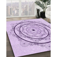 Patterned Lilac Purple Rug, pat1989pur