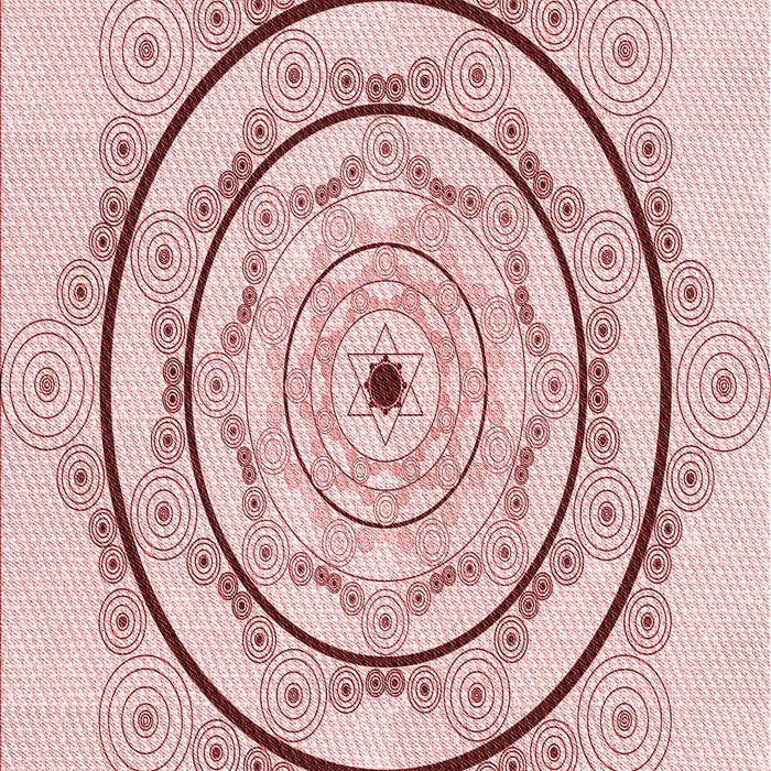 Patterned Light Rose Pink Rug, pat1989rd