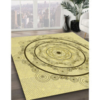 Patterned Sun Yellow Rug, pat1989yw