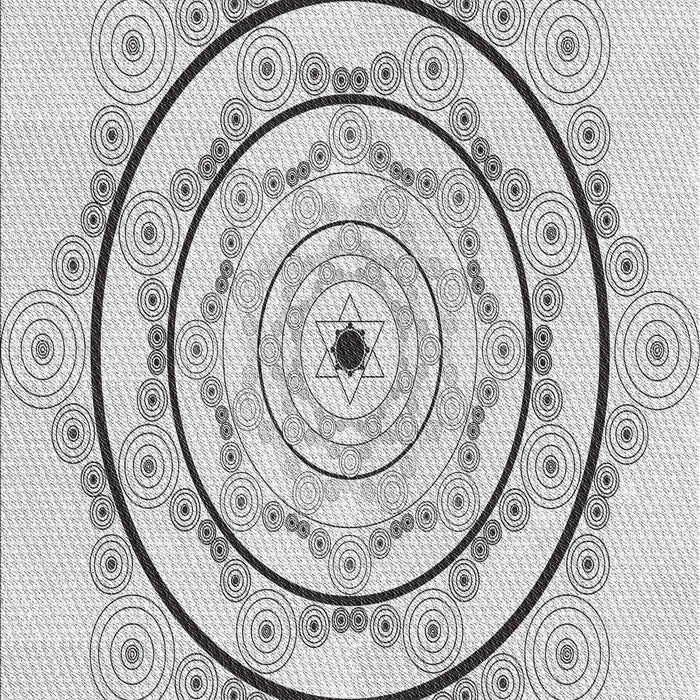 Patterned Gray Novelty Rug, pat1989