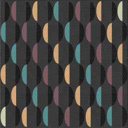 Square Patterned Mid Gray Novelty Rug, pat198