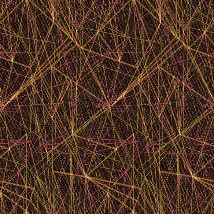 Round Patterned Saddle Brown Rug, pat199org