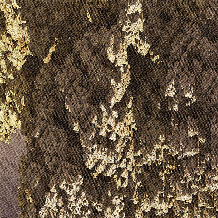 Round Patterned Red Rug, pat1990brn