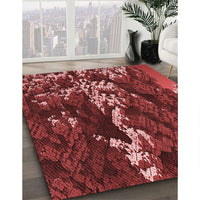 Patterned Red Rug, pat1990rd