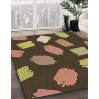 Patterned Bronze Brown Rug, pat1991brn