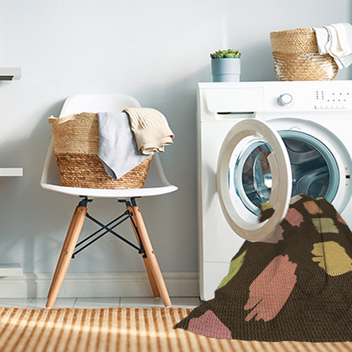 Machine Washable Transitional Bronze Brown Rug in a Washing Machine, wshpat1991brn