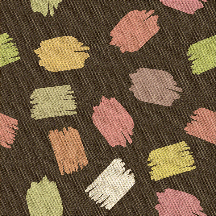 Round Machine Washable Transitional Bronze Brown Rug, wshpat1991brn