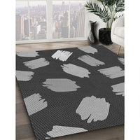 Patterned Gunmetal Gray Rug, pat1991gry