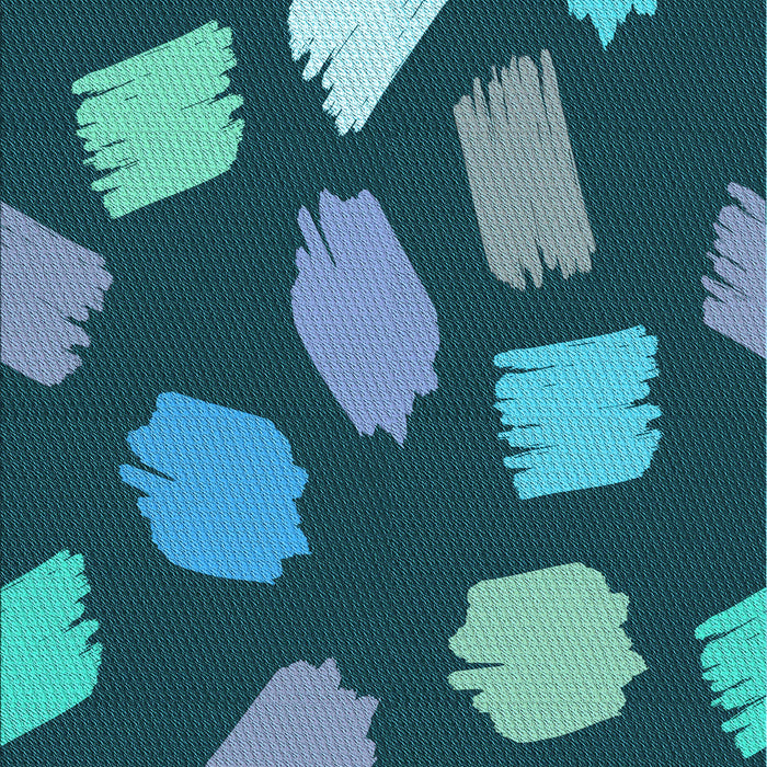 Patterned Medium Teal Green Rug, pat1991lblu