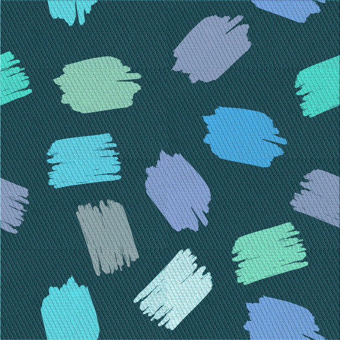 Round Patterned Medium Teal Green Rug, pat1991lblu