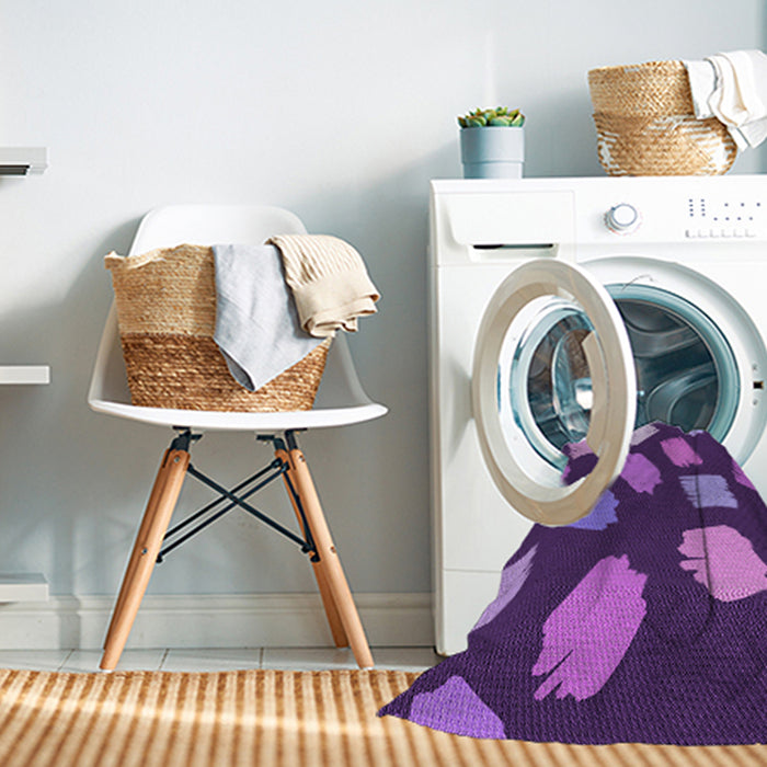 Machine Washable Transitional Purple Rug in a Washing Machine, wshpat1991pur