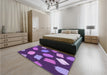 Patterned Purple Rug in a Bedroom, pat1991pur