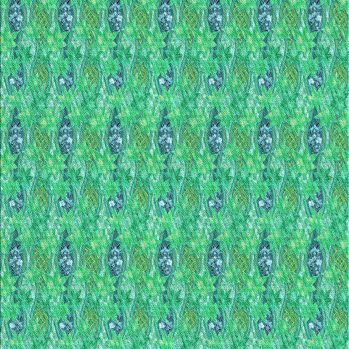 Machine Washable Transitional Medium Spring Green Rug, wshpat1992lblu