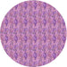 Square Machine Washable Transitional Orchid Purple Rug in a Living Room, wshpat1992pur