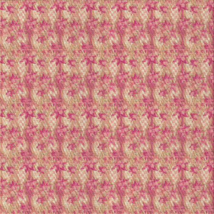 Round Patterned Red Rug, pat1993brn