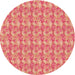 Square Patterned Crimson Red Rug, pat1993org