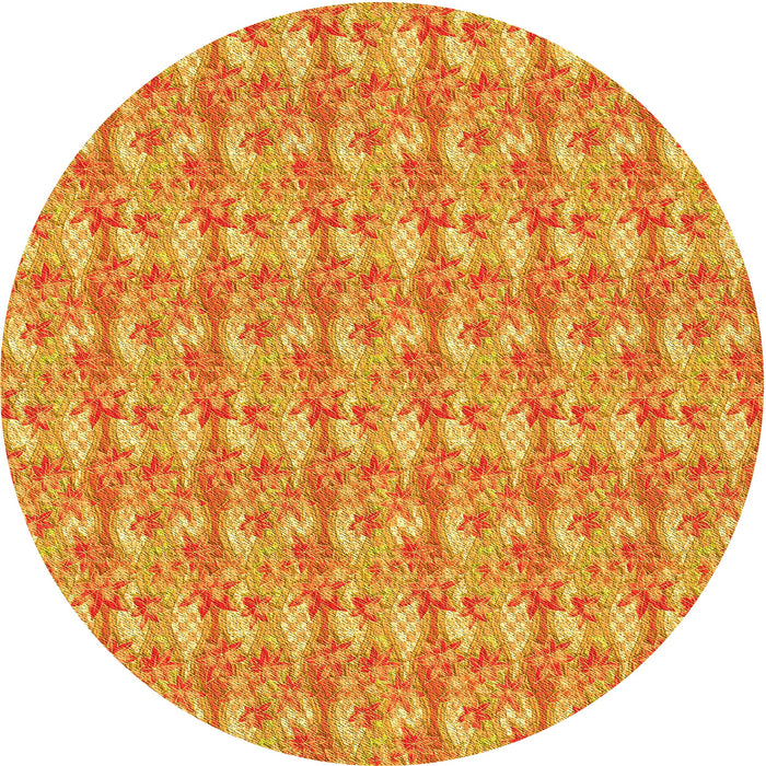 Square Machine Washable Transitional Orange Red Orange Rug in a Living Room, wshpat1993yw