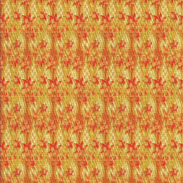 Patterned Orange Red Orange Rug, pat1993yw