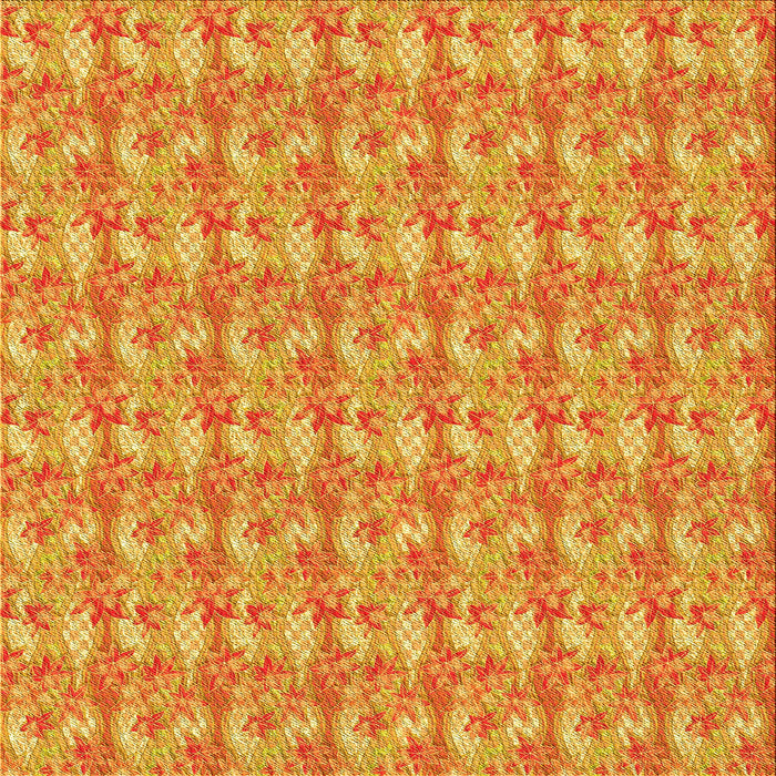 Round Patterned Orange Red Orange Rug, pat1993yw