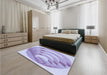 Patterned Purple Rug in a Bedroom, pat1994blu