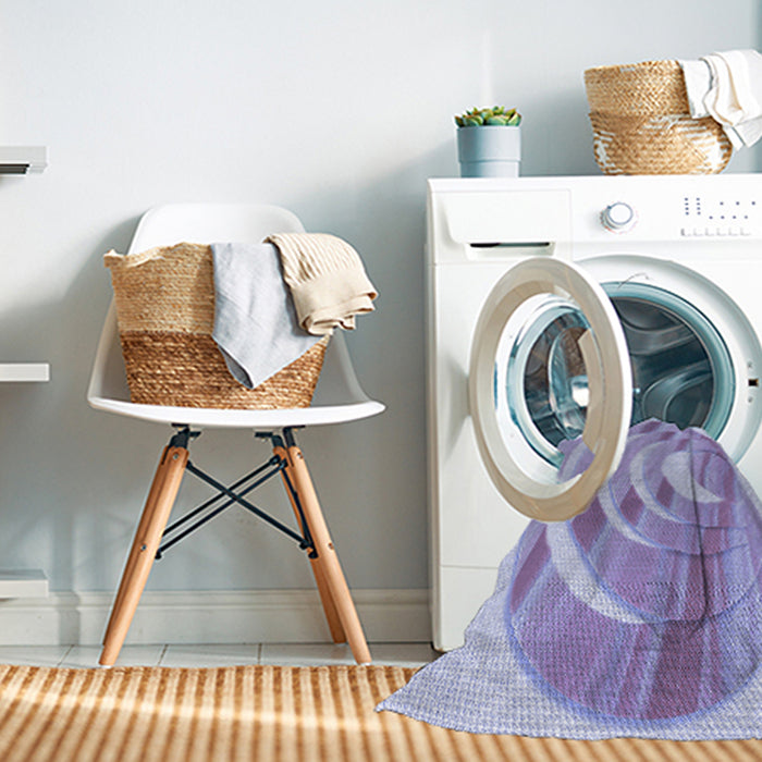 Machine Washable Transitional Purple Rug in a Washing Machine, wshpat1994blu