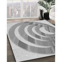 Patterned Platinum Silver Gray Rug, pat1994gry