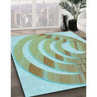 Patterned Green Rug, pat1994lblu