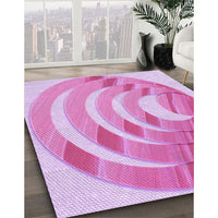 Patterned Blossom Pink Rug, pat1994pur