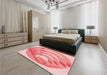 Round Machine Washable Transitional Pink Rug in a Office, wshpat1994rd