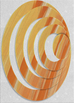 Patterned Vanilla Gold Novelty Rug, pat1994