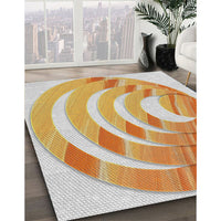 Patterned Vanilla Gold Novelty Rug, pat1994