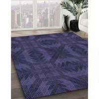 Patterned Night Blue Rug, pat1995blu