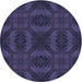 Square Patterned Night Blue Rug, pat1995blu